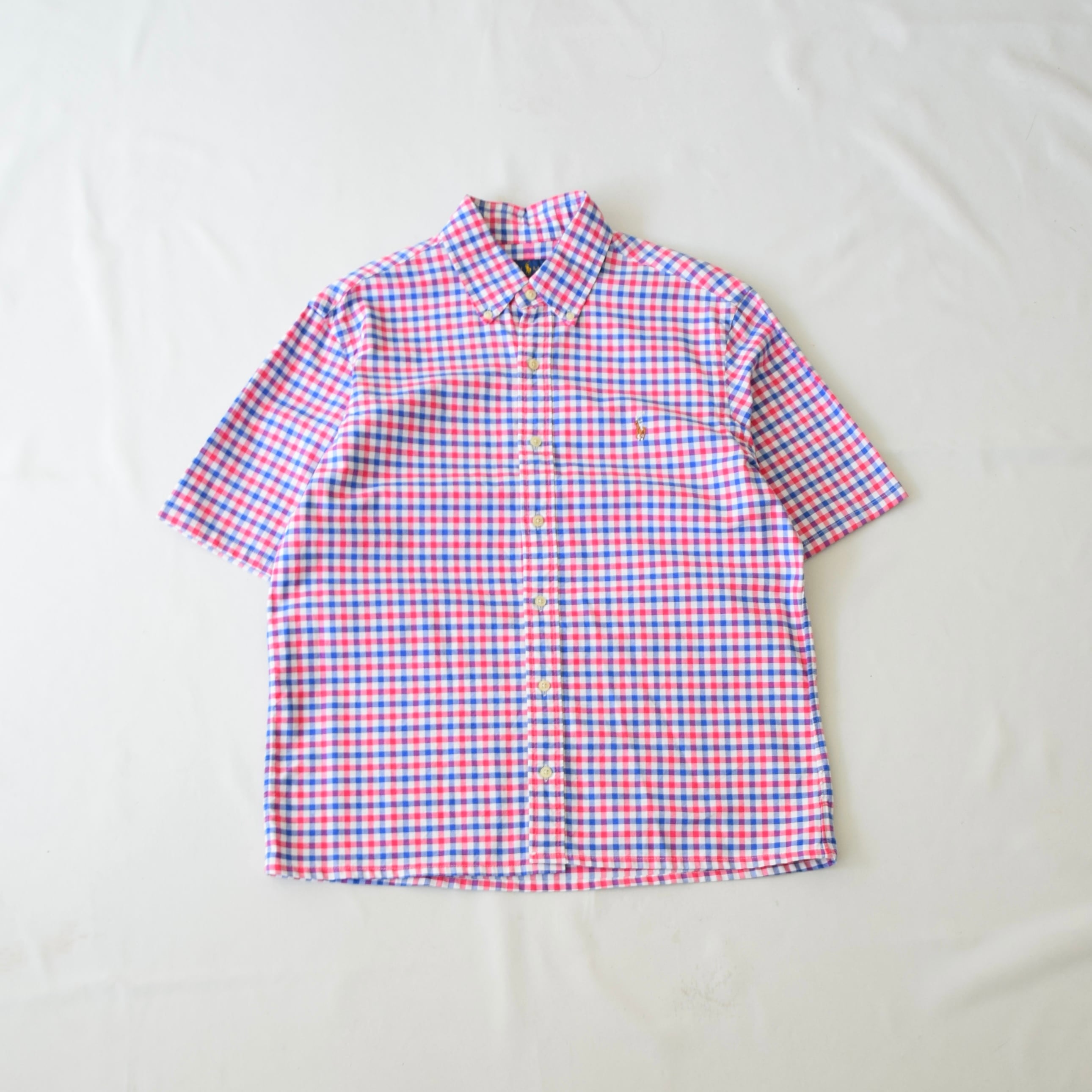 00's RRL ウエスタンシャツ ストライプ L ピンク Ralph Lauren ラルフ