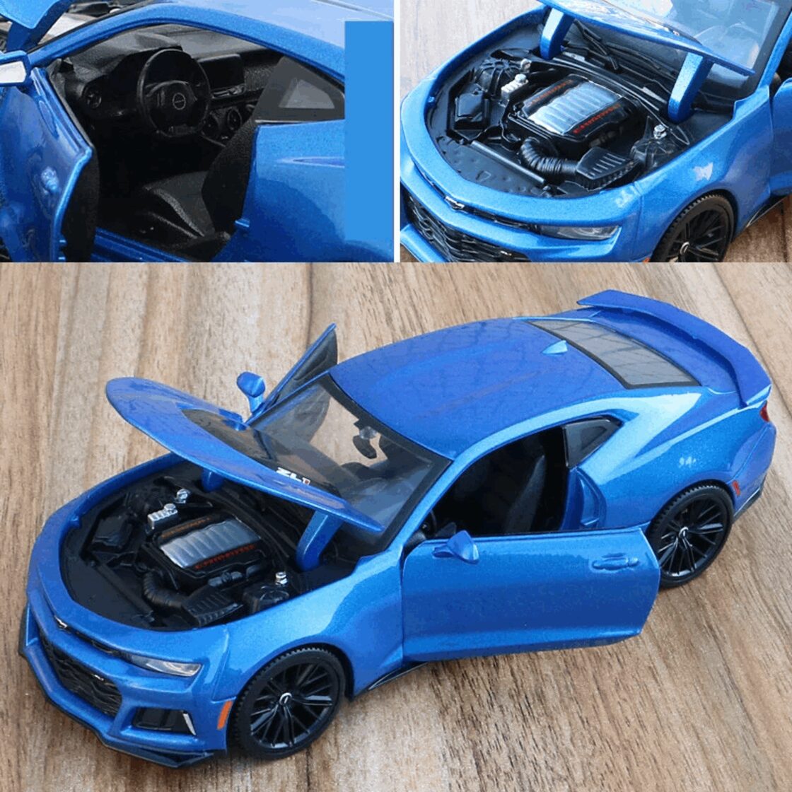 送料無料 1/24 シボレー カマロ Chevrolet Camaro ZL1 スポーツカー アメ車 青 ブルー ミニカー ダイキャストカー モデルカー  コレクション | Pay ID