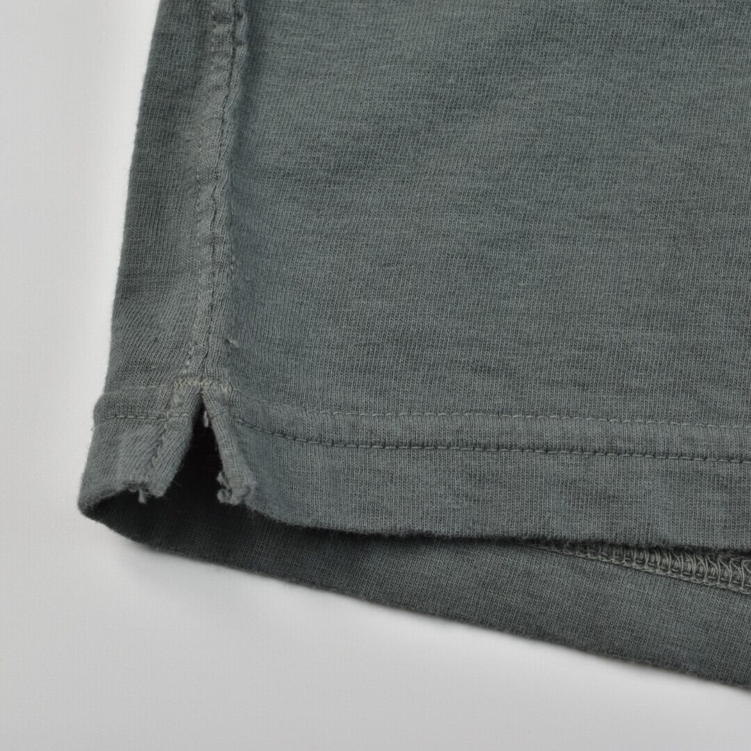 Fabrique en planete terre ファブリケアンプラネテール 後染め5分袖ボートネックTシャツ・オーシャングレイ