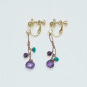 透き通るアメジストが魅力的！アメジスト×ターコイズ mm1196