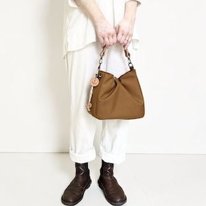 <即納商品>BALON mini:キャメル×ベージュ(CORDURA 撥水加工ナイロン素材バッグ)
