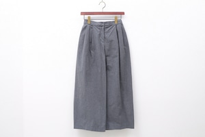 コットンバフクロスのクロップドタックパンツ COL/グレー