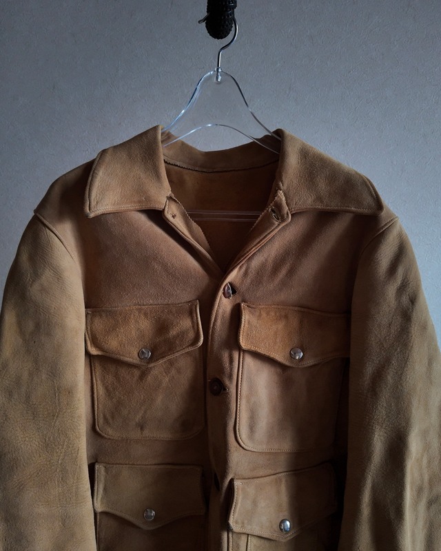 1950s ELK LEATHER HUNTING JACKET