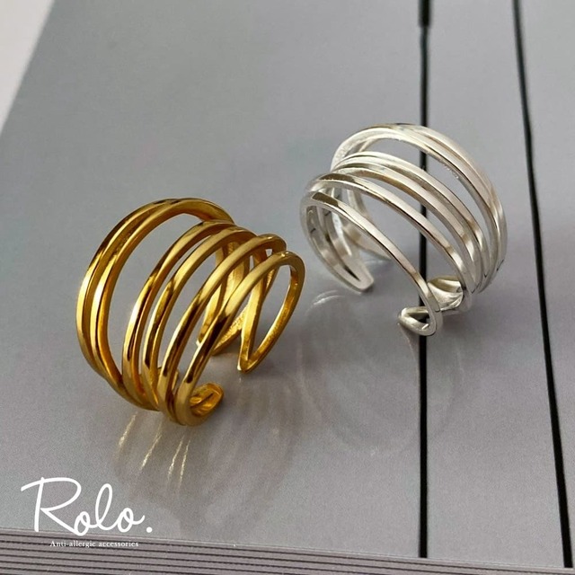 ワイヤーボリュームリング シルバー925