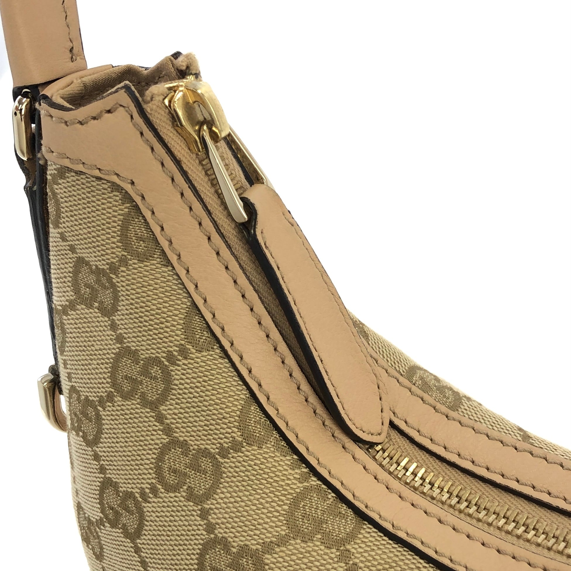 GUCCI グッチ GG柄 GGロゴ キャンバス レザー ホーボーバッグ