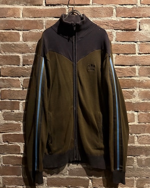 【Caka act3】“adidas” Color Switching Zip Up Knit Jacket