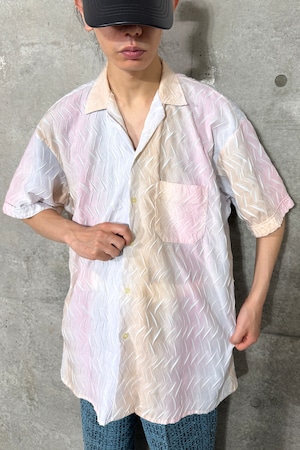 "ENGLAND" vintage uneven fabric shirt