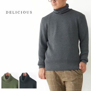 【SALE 40%OFF】DELICIOUS [デリシャス] Cotton Turtleneck Sweater [DN4135] コットンタートルネックセーター・コットンニット・五泉ニットMEN'S[STANDARD]【セール】