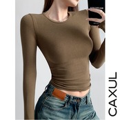 スリムフィット ラウンドネックベーシックTシャツ/6color