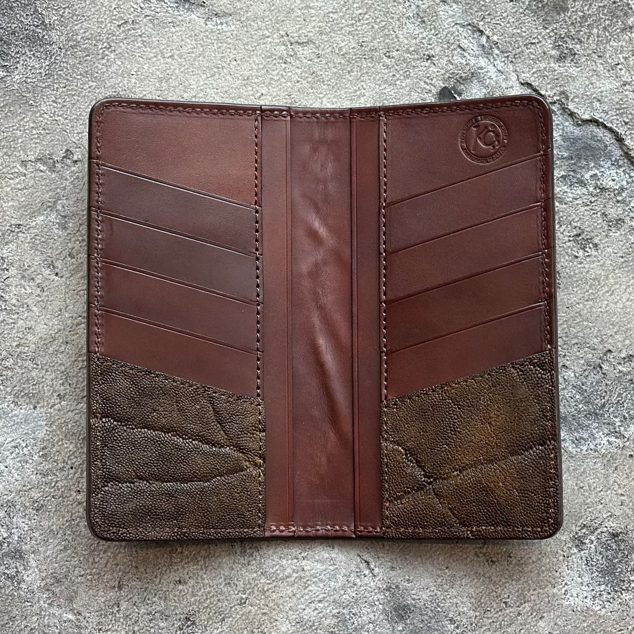 ウォレット ステルス エレファント 【手染めブラウン】