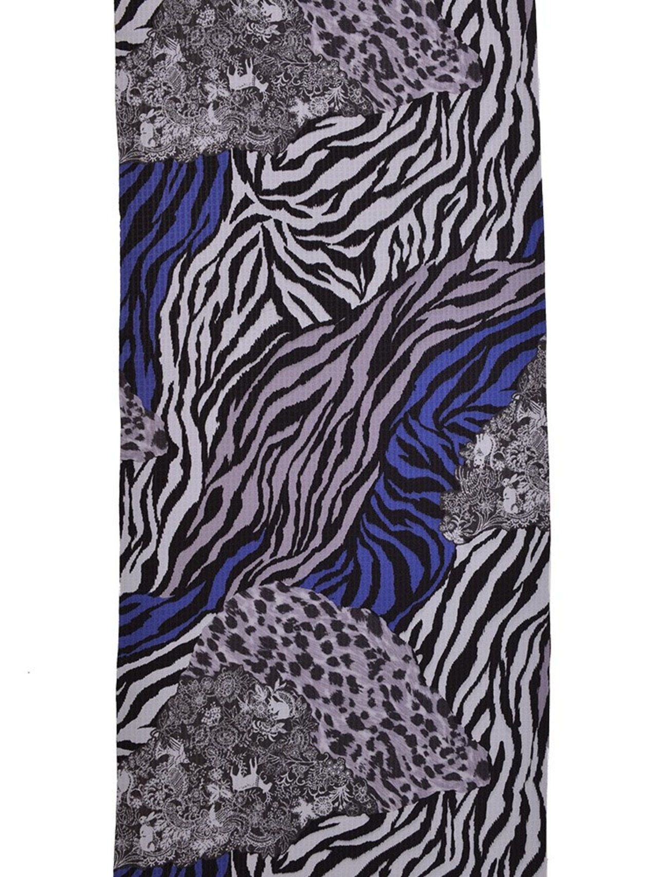 【受注商品】Rumi Rockきもの「レースゼブラ」ブルー　[A639]