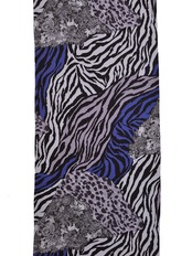 【受注商品】Rumi Rockきもの「レースゼブラ」ブルー　[A639]