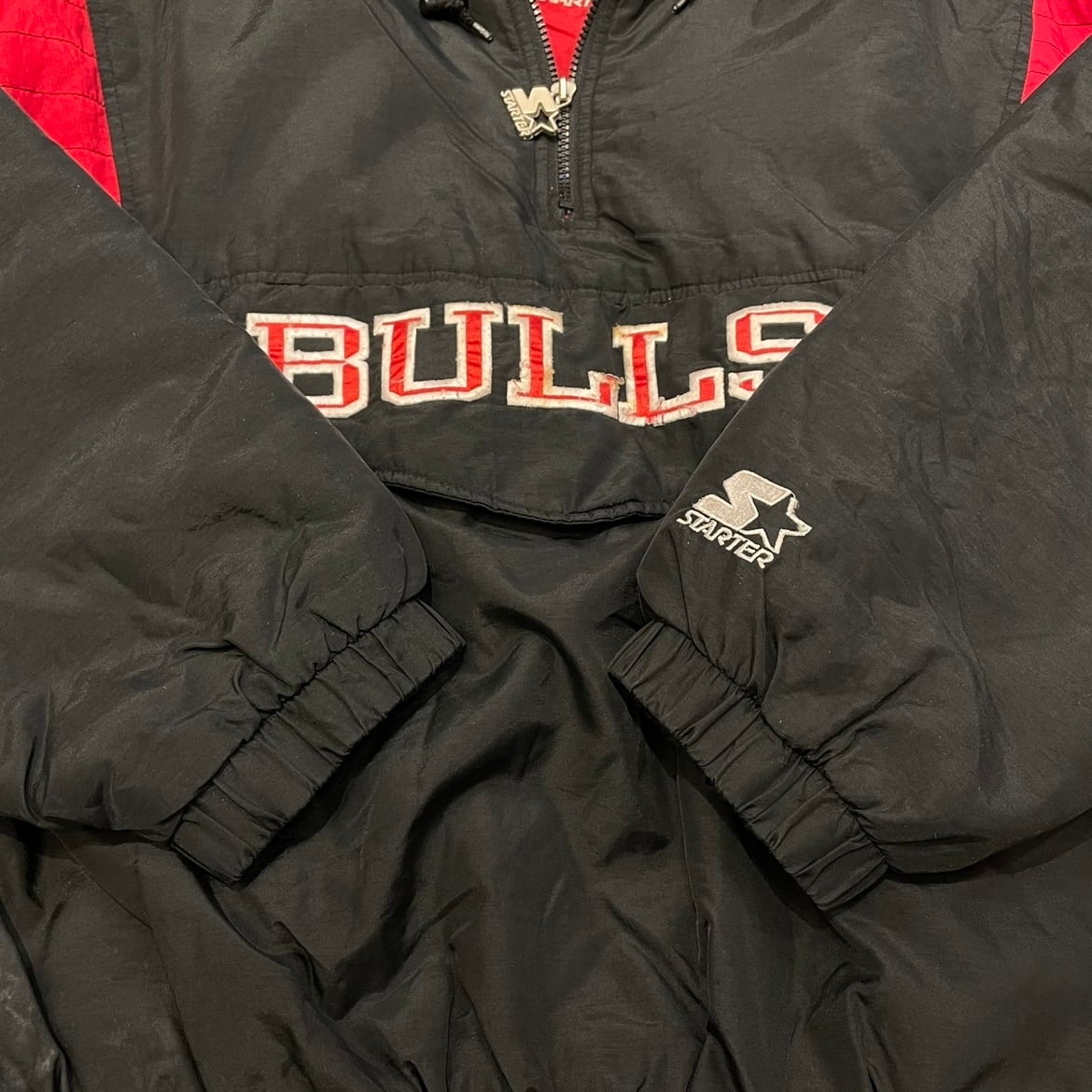 90s STARTER NBA Chicago Bulls Nylon Pullover Jacket スターター