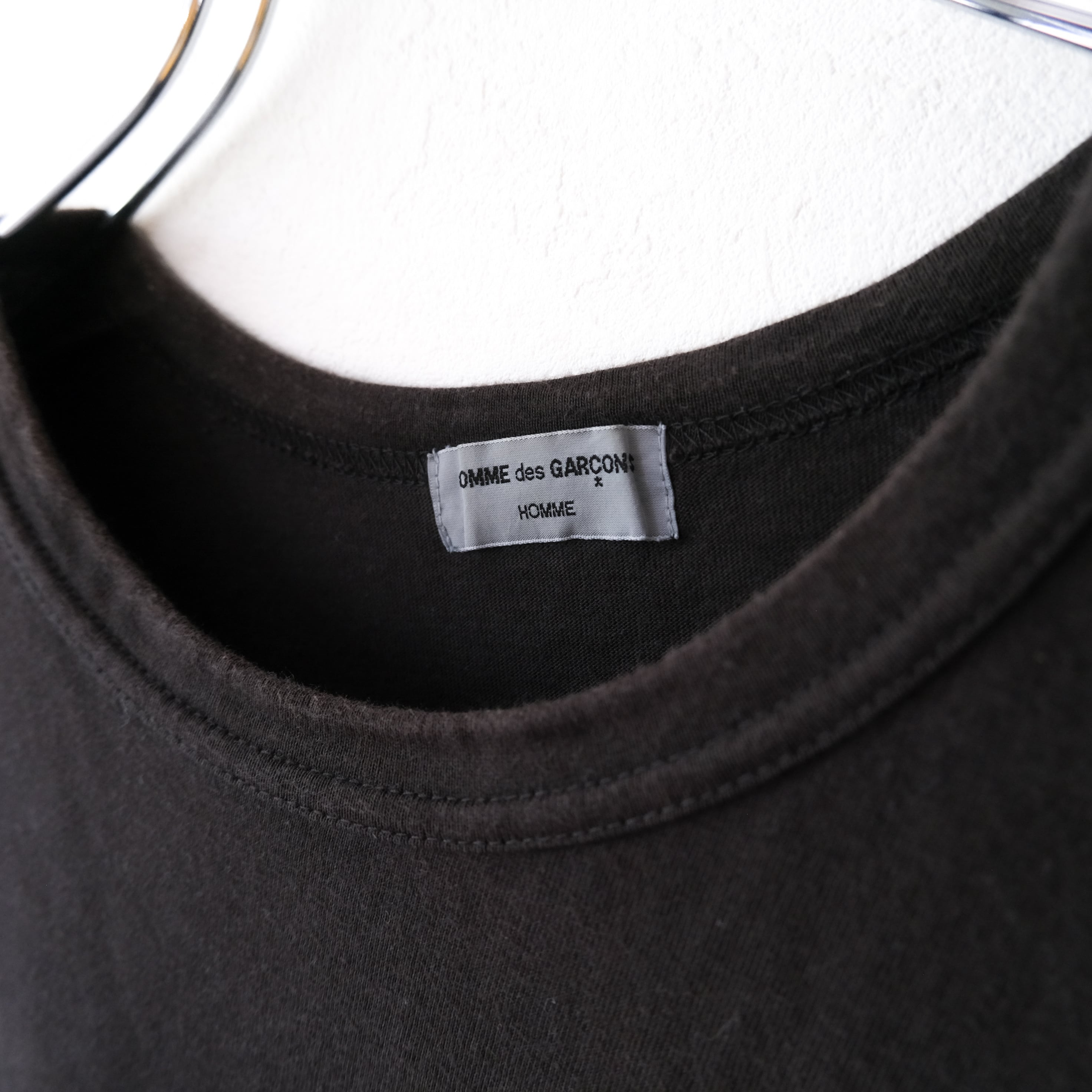COMME des GARCONS HOMME 田中オム 刺繍 デザイン ロンT COMME des GARÇONS HOMME” 1995SS by 田中啓一 刺繍デザイン 後染め