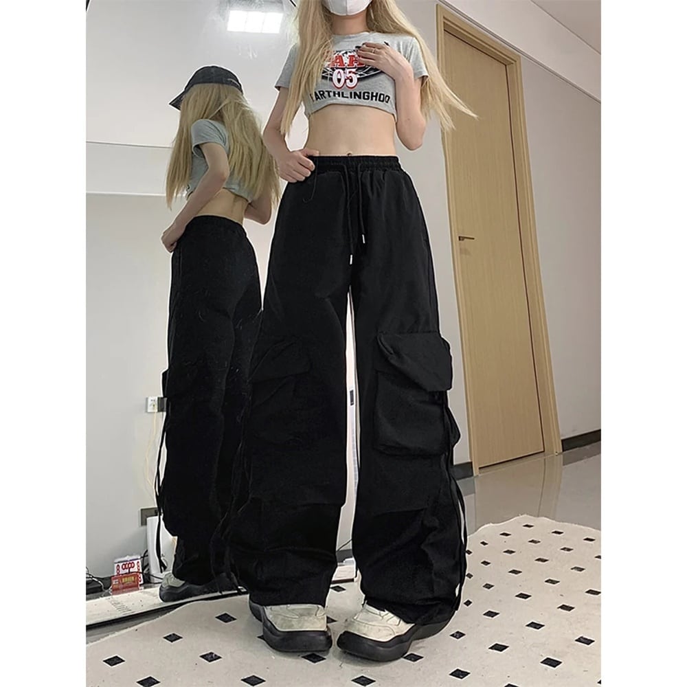 女性用ワイドレッグカーゴパンツ,y2kストリートウェア,原宿 女性用ワイドレッグカーゴパンツ,y2kストリートウェア,原宿