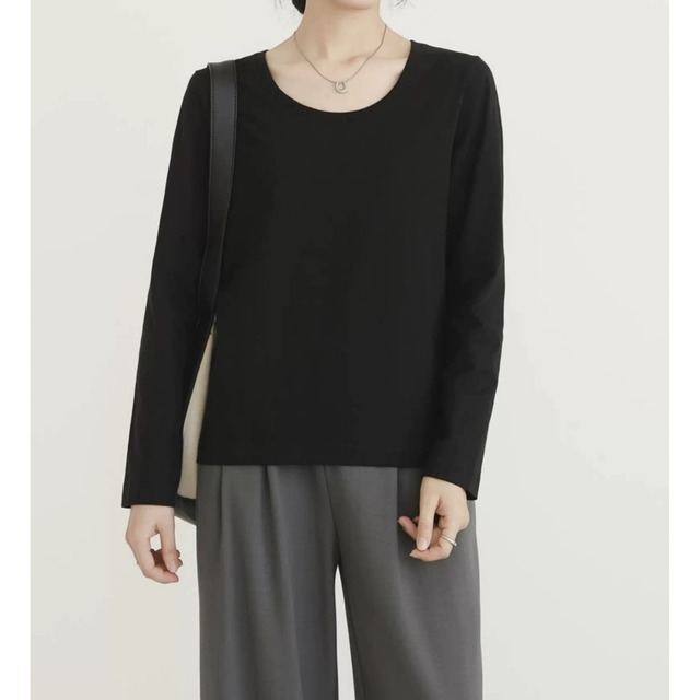 【クルーネック長袖Tシャツ 】P00352