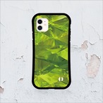iPhoneケース ペリドット 8月誕生石｜天然石柄スクエア型 GEM069