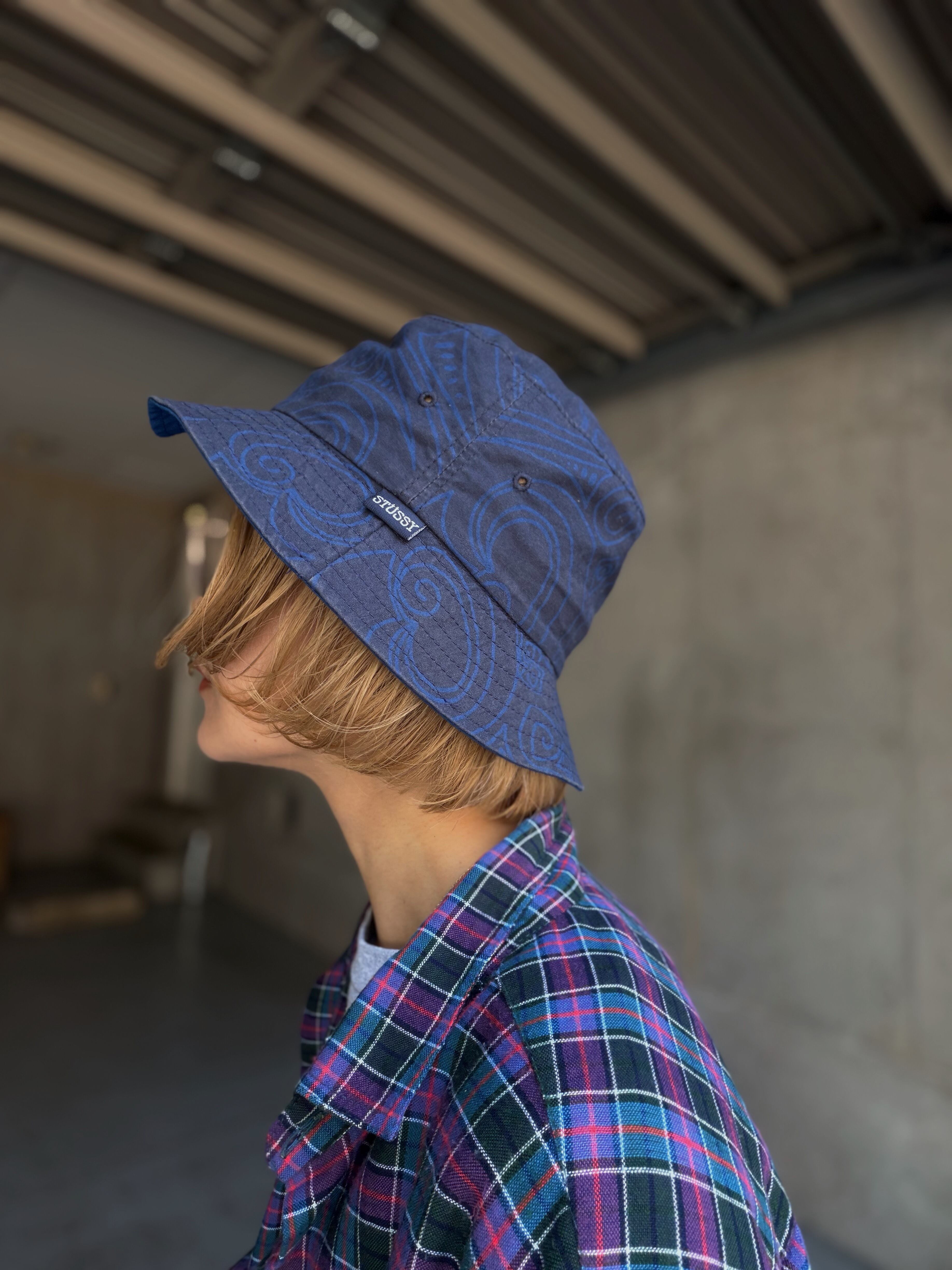 AC1002）90's STUSSY paisley pattern Bucket Hat | OVERLAP CLOTHING