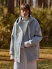 POSTELEGANT " Cotton Cashmere Knit Hoodie ( Mix Green ) "