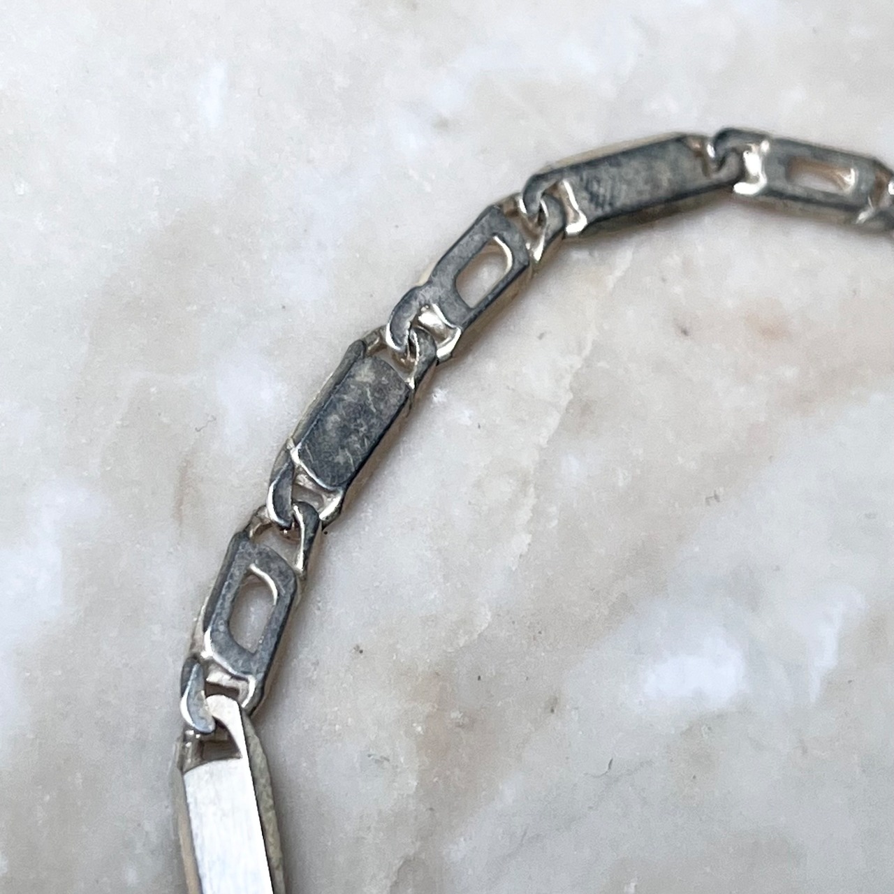 vintage Italian narrow chain silver bracelet