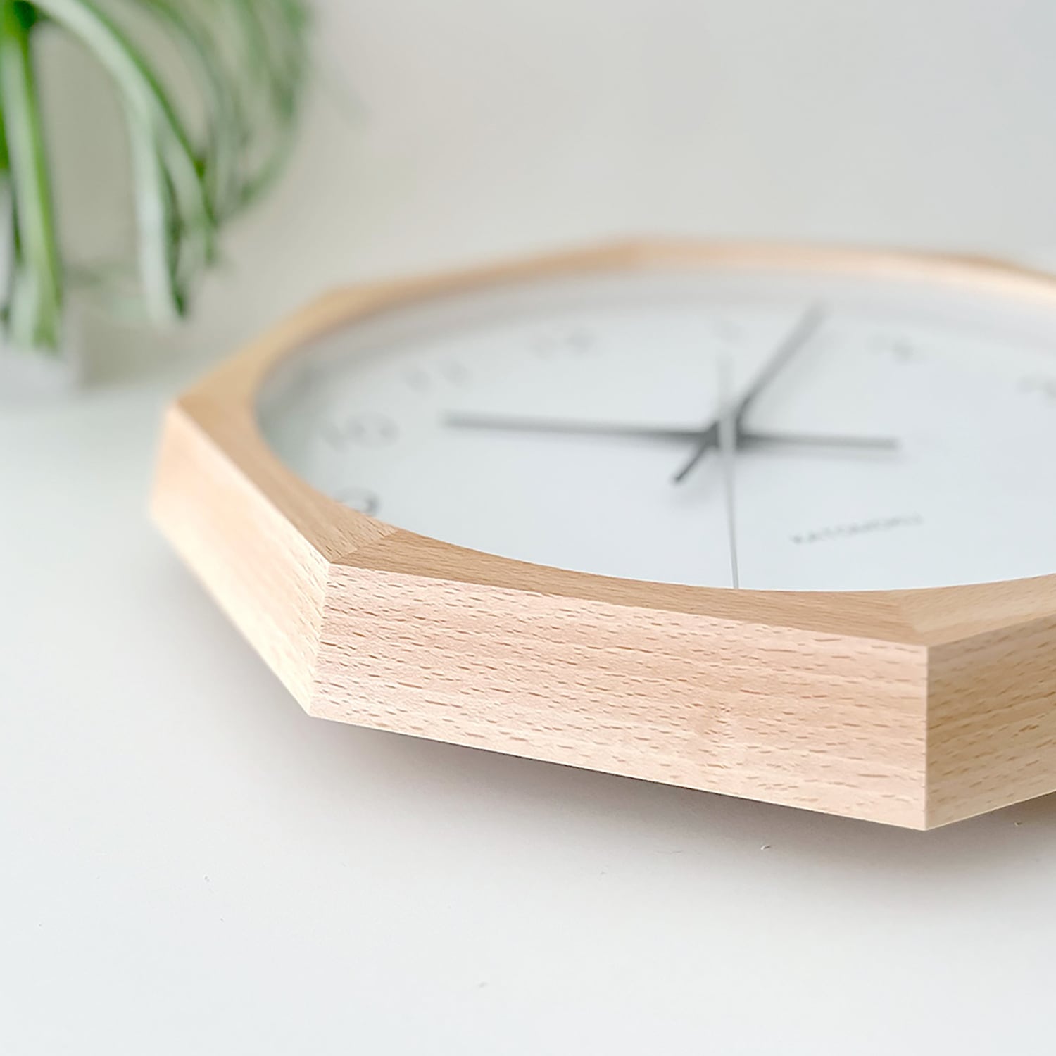 KATOMOKU muku clock 13 八角形 ナチュラル km-104NA8 掛け時計 | 加藤