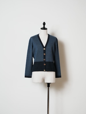 Salvatore Ferragamo サルヴァトーレ・フェラガモ ヴァラ金ボタン ウールカーディガン