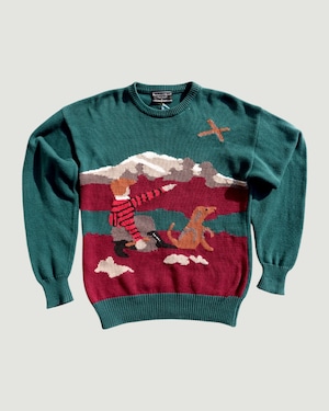 【古着】少年と犬ニット