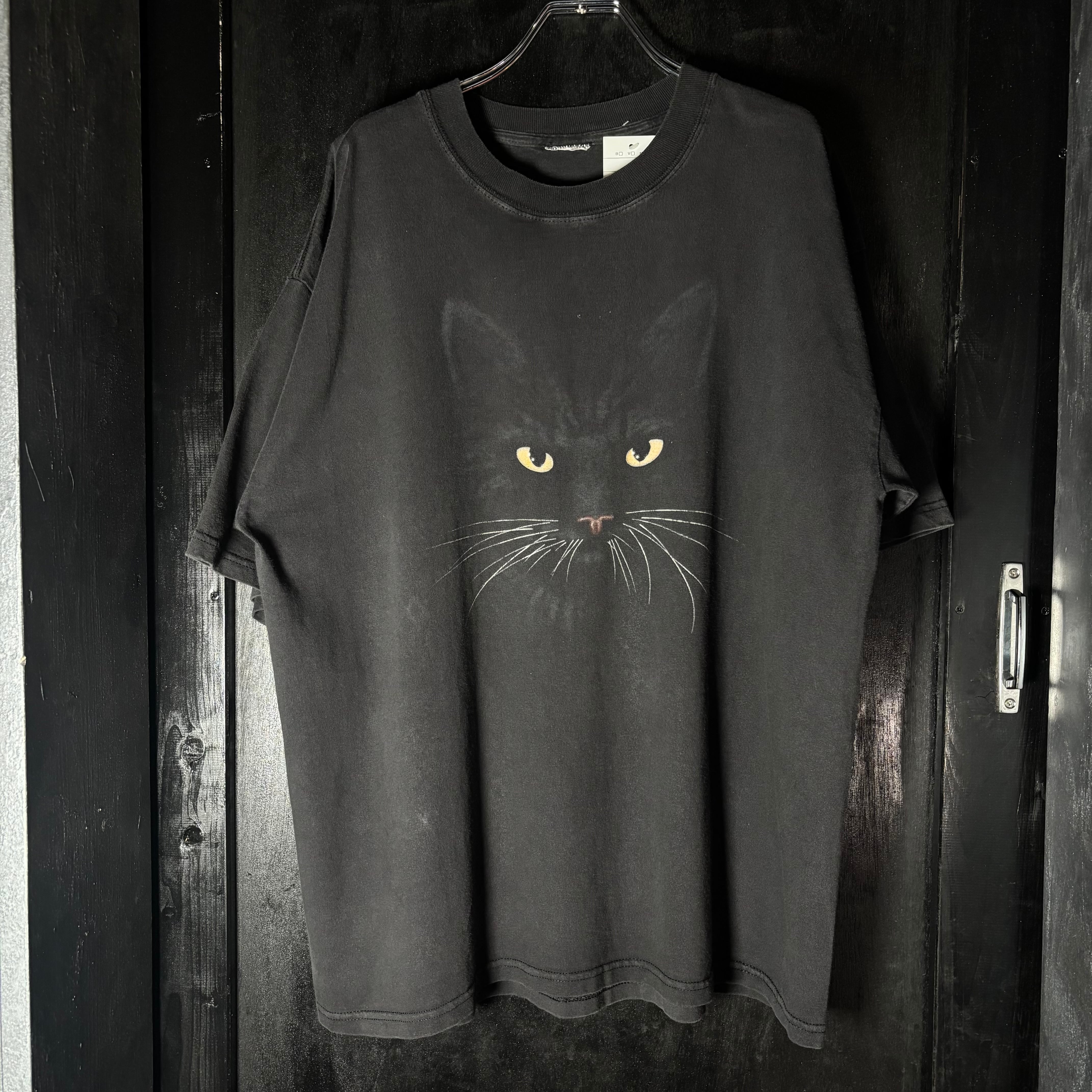 黒猫 Black fade T-shirt アニマルTシャツ | 古着屋 the moon