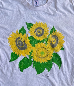 Vintage 90s Art T-shirt -SUN FLOWER-