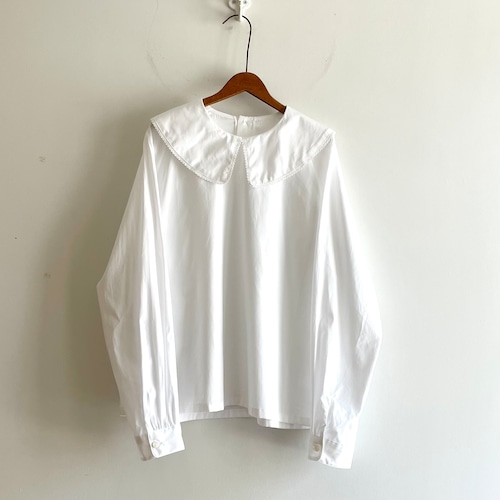 C-52812【Carla】100/2 Poplin Big Collar Blouse