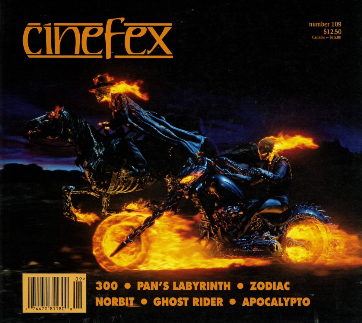 CINEFEX 109(APRIL 2007) 300 / CHOST RIDER / PAN'S LABYRINTH / ZODIAC