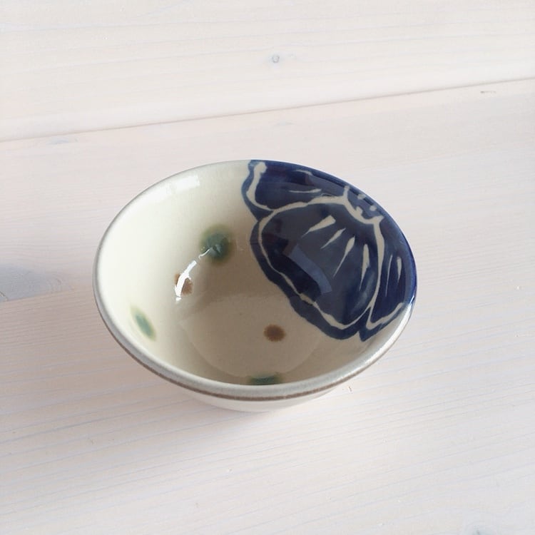 壷屋焼 幸陶器 青花 3.5寸ボウル | やちむんと沖縄雑貨のお店kukuru
