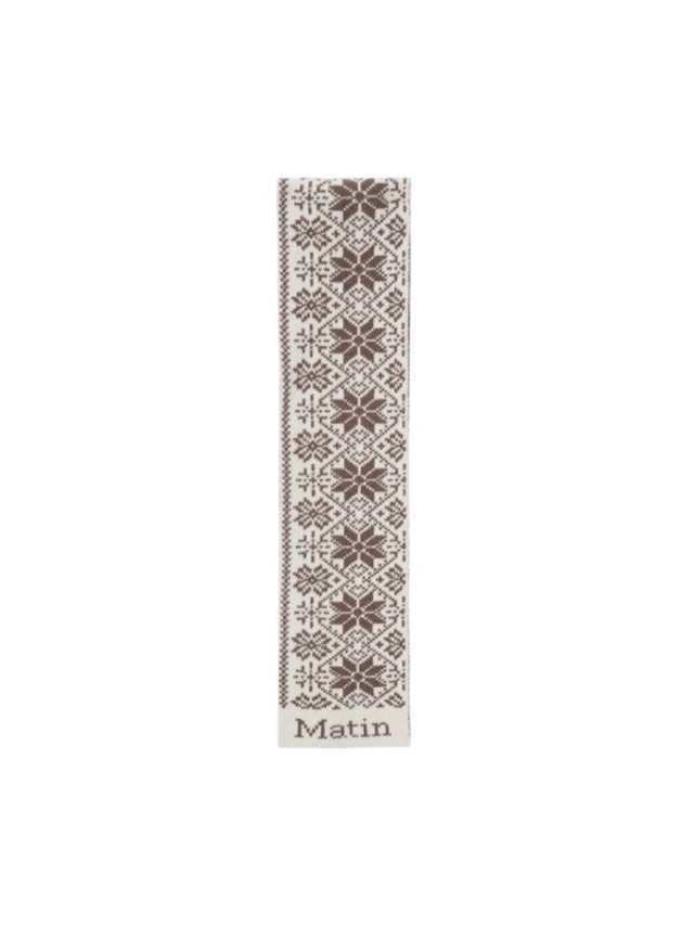 [MATIN KIM] MATIN SNOWFLAKE MUFFLER IN BROWN