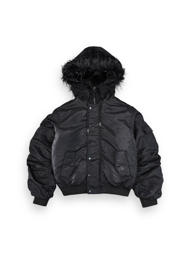 【PLANET STUDIO】Fur Zip Up Bomber Jacket