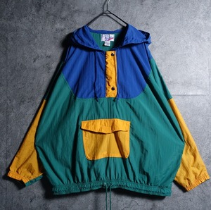 Multicolor Anorak Design Nylon Parka
