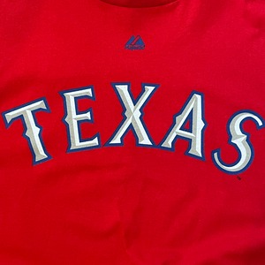 【ALSTYLE APPAREL&ACTIVEWEAR】MLB テキサスレンジャーズ Tシャツ アーチロゴ 2011 ワールドシリーズ XL ビッグサイズ us古着 アメリカ古着