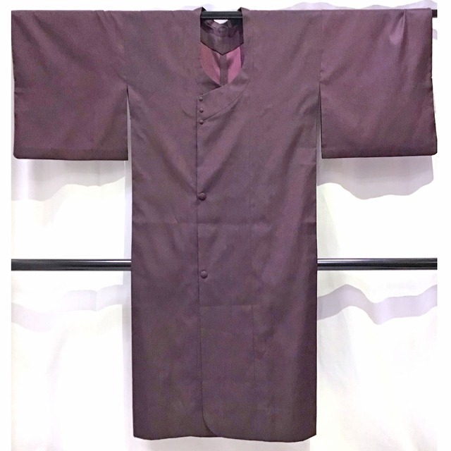 着物・雨コート・赤紫系地・No.200701-2030・梱包サイズ60