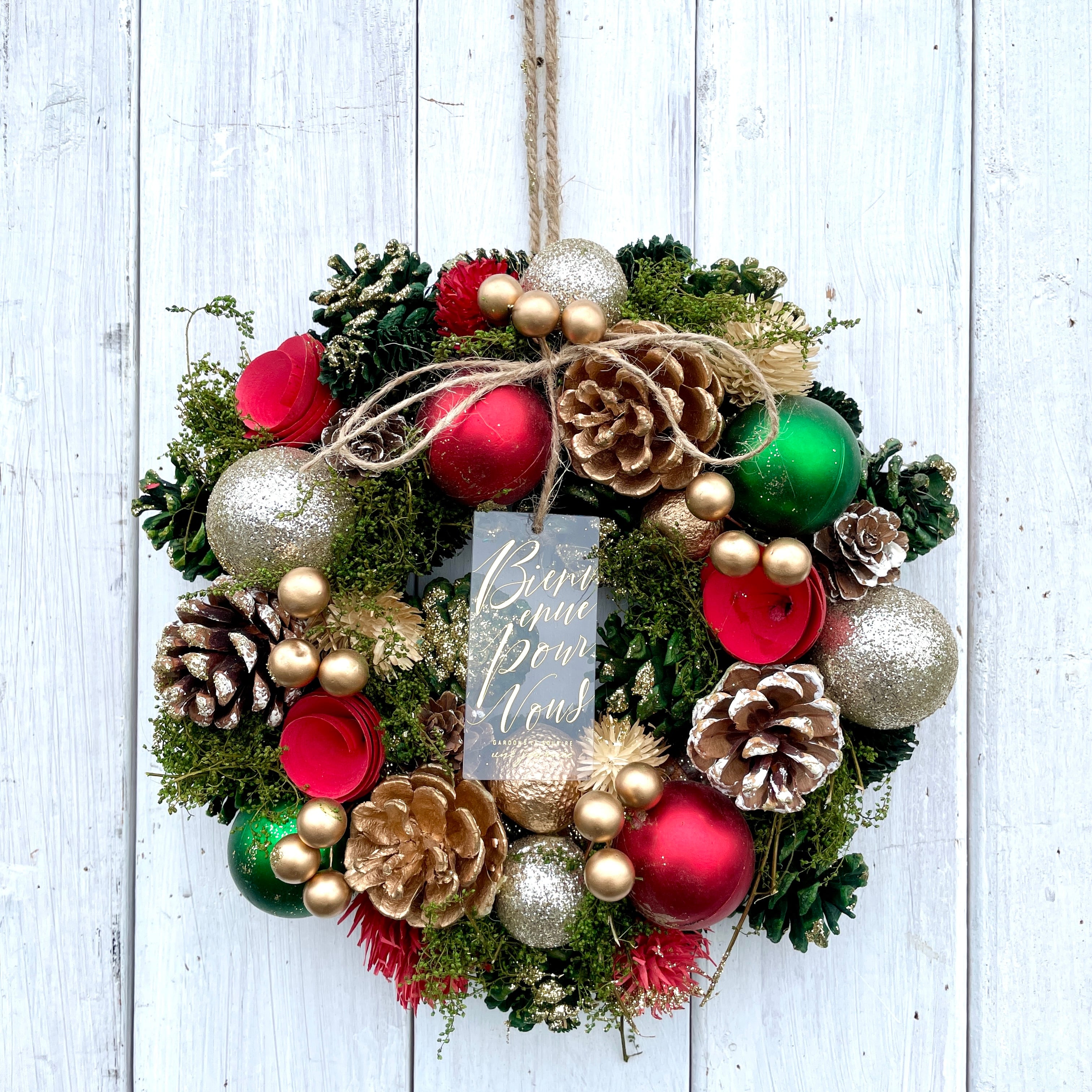 クリスマスリース リース ドライフラワー ナチュラル （クリスマス 