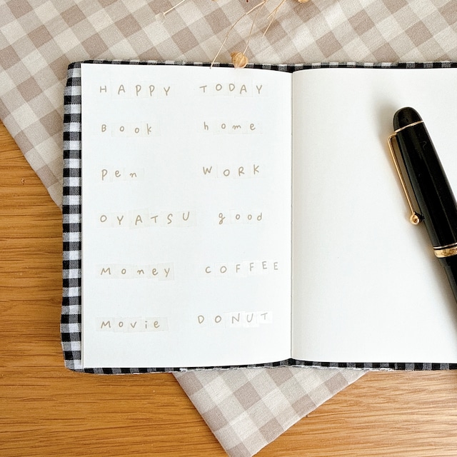 くるみ雑貨店オリジナルフォント フリーカット英字シール