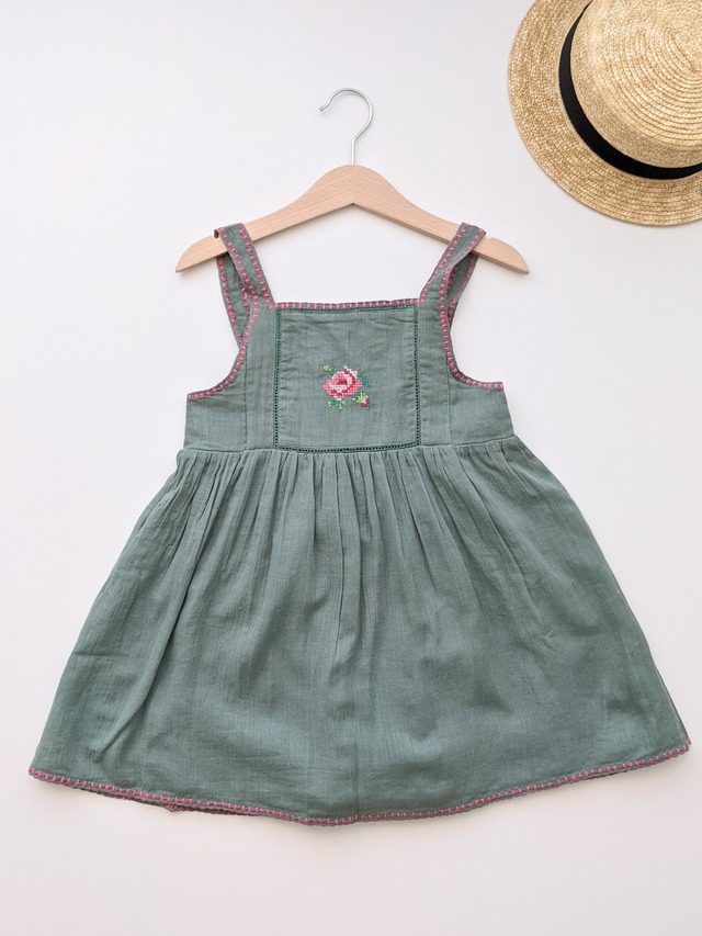 Green Cotton Dress / Emile et Ida