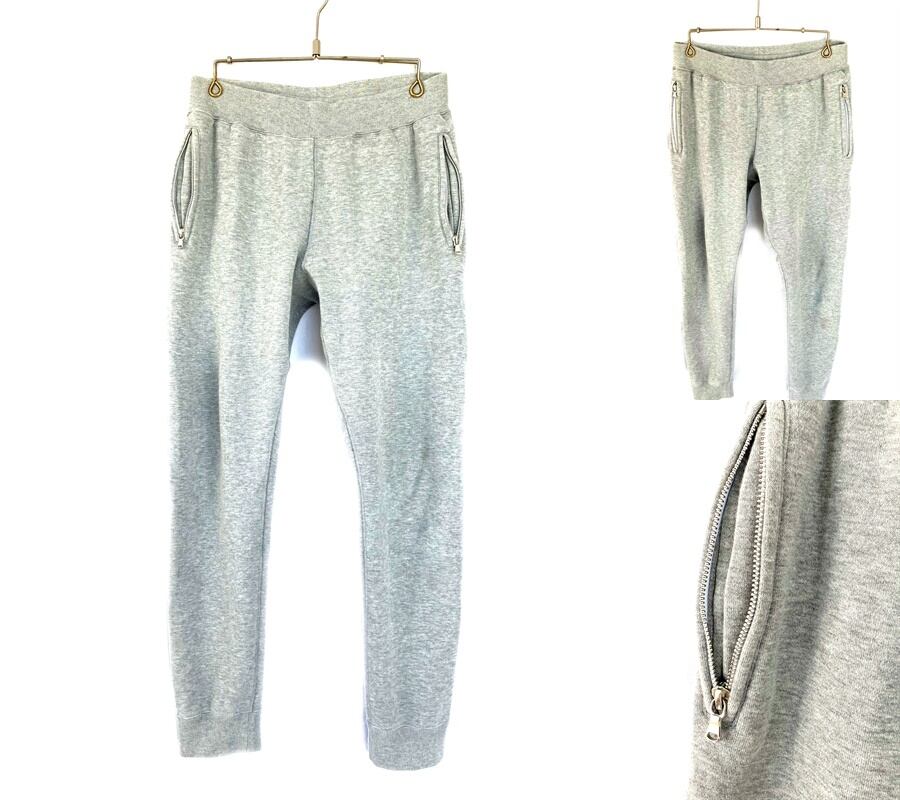 値下げ品!再載 District UNITED ARROWS ディストリクト ユナイテッドアローズ ジップ スウェットパンツ メンズ 2 グレー MADE IN JAPAN