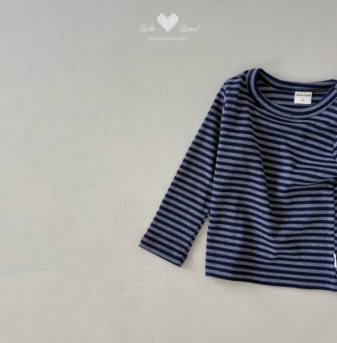 送料無料【予約】/ ミューズストライプTシャツ /lalaland
