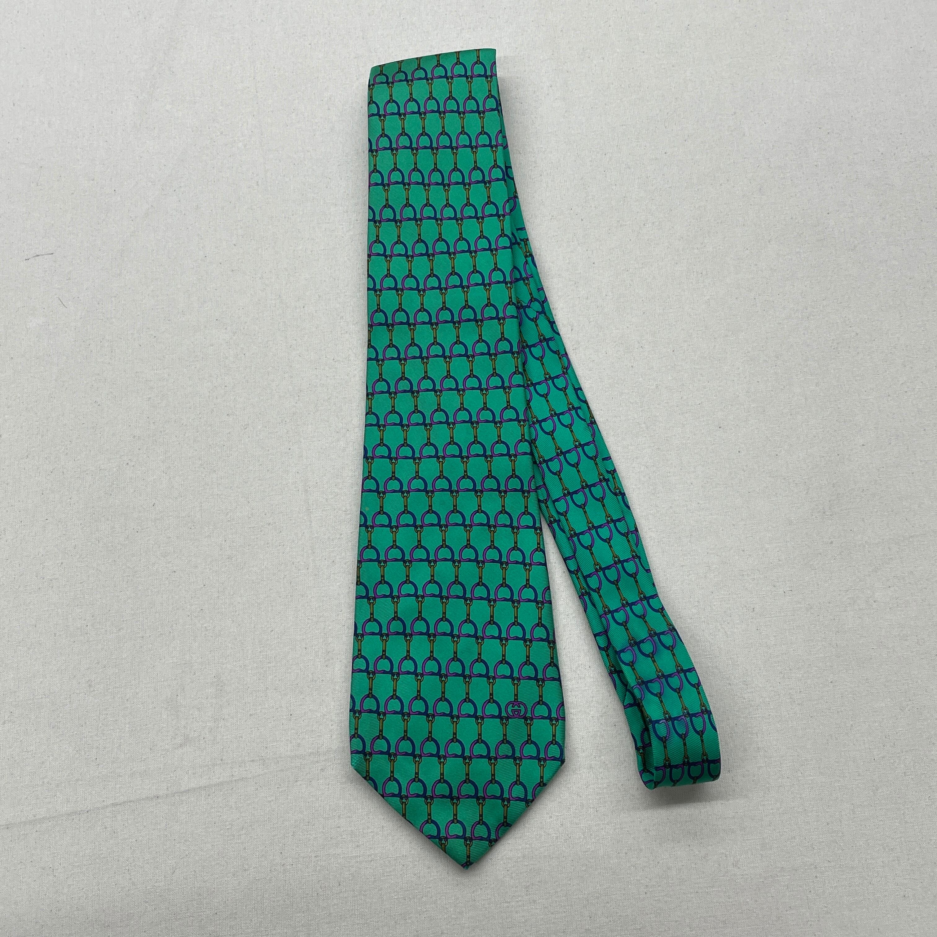 GUCCI】80-90s necktie グッチ ネクタイ 緑 イタリア製 | no pain no