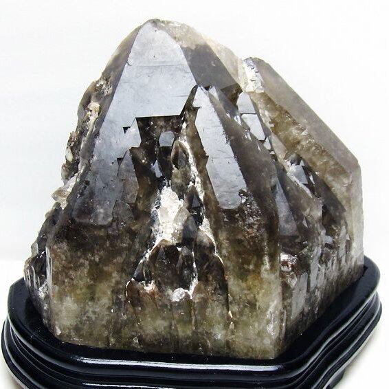 7.2Kg モリオン 黒水晶 原石 エレスチャル 台座付属 一点物 191-572