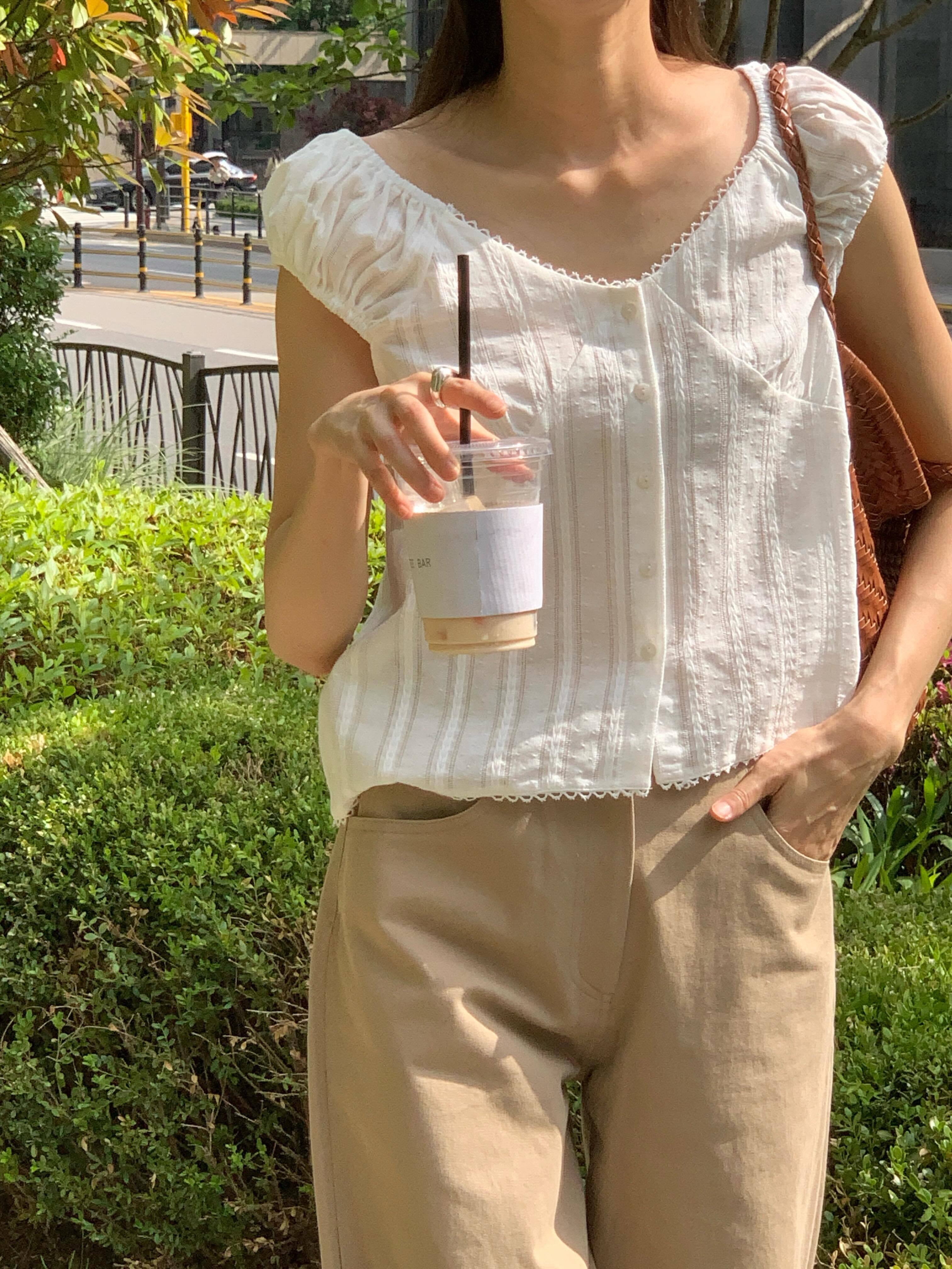 (予約)All over / Cookie Check Blouse / 3color