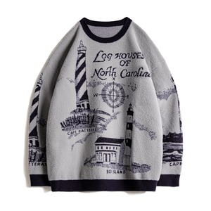 Lighthouse Pattern Crewneck Sweater / ライトハウス パターン クルーネック セーター