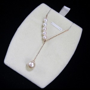 天然真珠AU750のペンダントチェーンネックレスnapn272301