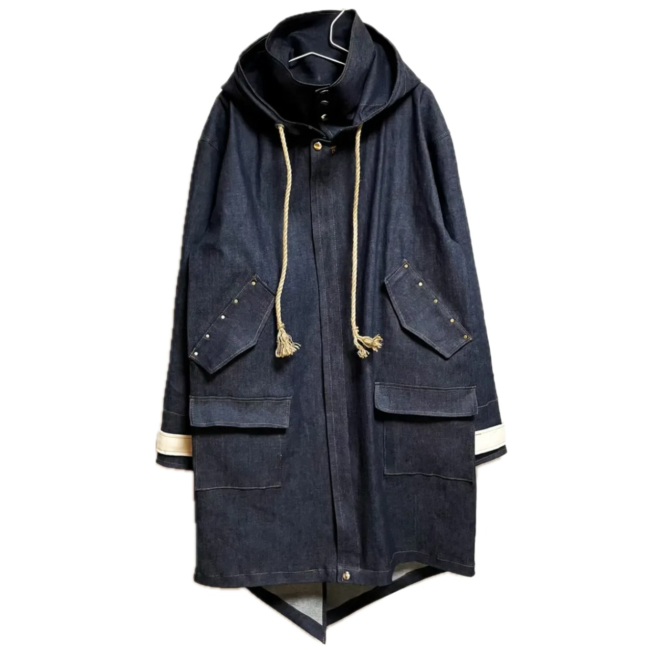 UNFINISHEDデニムモッズコート