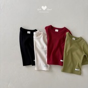 韓国子供服 / LALALAND / 26Autumn / ベラ リブ Tシャツ / 秋服 / キッズ *XS~XL*