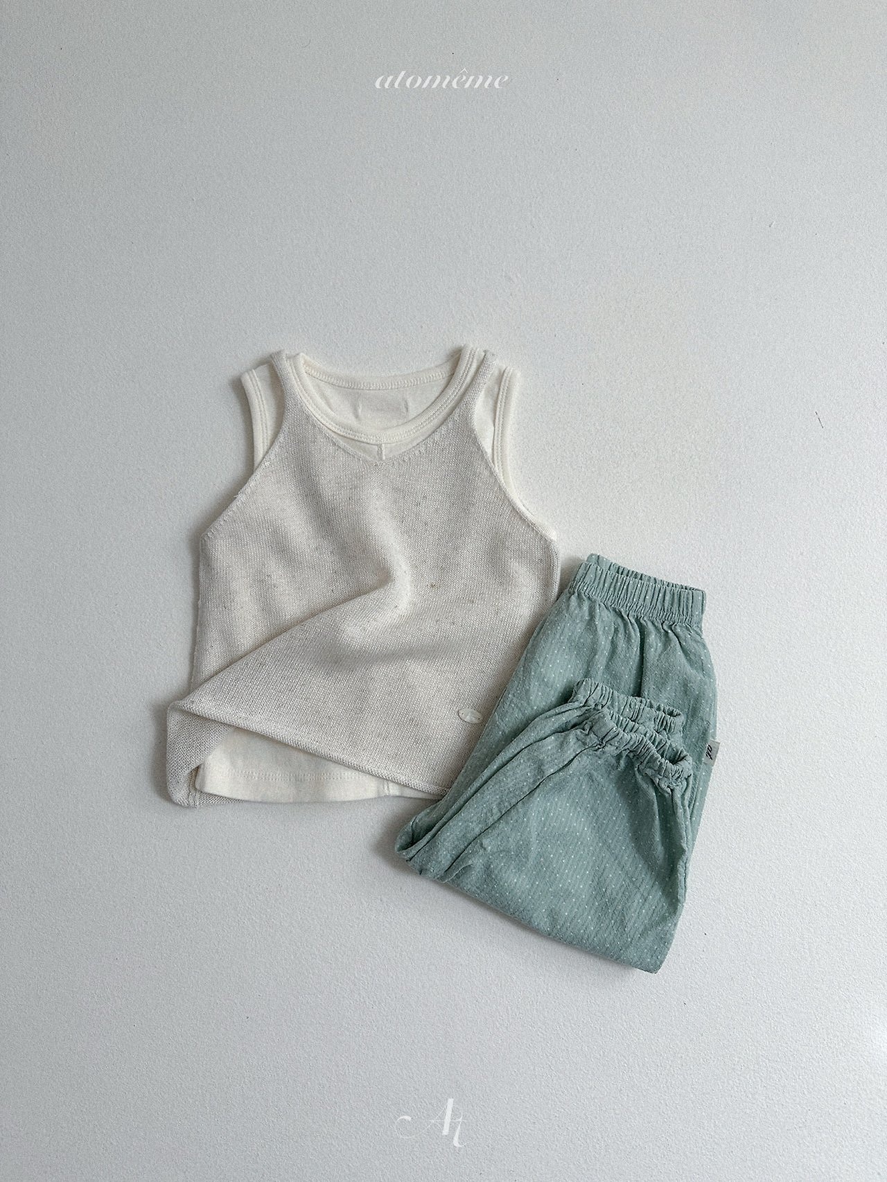 [atomeme] Linen Sleeveless / [아토메메] 린넨니트나시